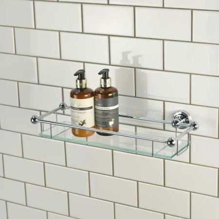 Traditional Gallery Shelf - Chrome