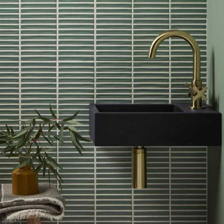 Marcel Rectangular Concrete Basin 1TH - Freestanding - Charcoal Grey