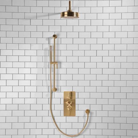 Elbe Dual Outlet Shower Kit - Concealed Valve - ML - Handshower Slider-Rail