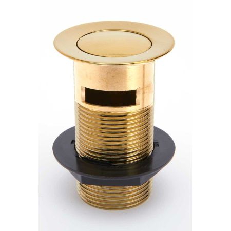 Slotted click-clack basin waste in Brushed Brass