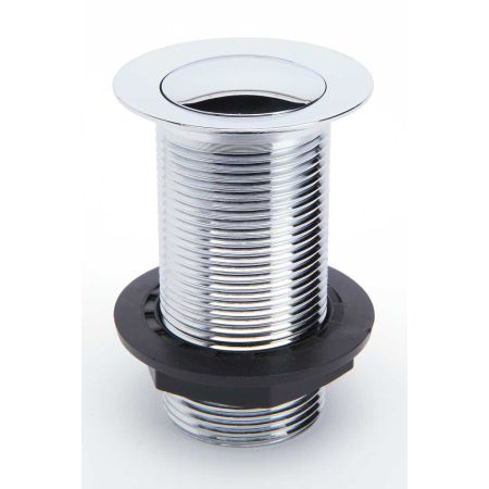 Un-slotted click-clack basin waste in Chrome Finish