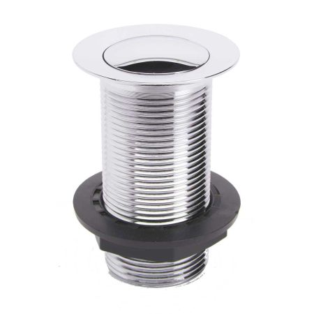 Un-slotted click-clack basin waste