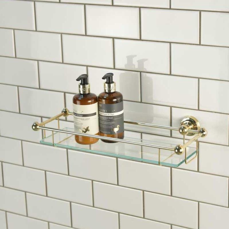 Traditional Gallery Shelf - Polished Brass