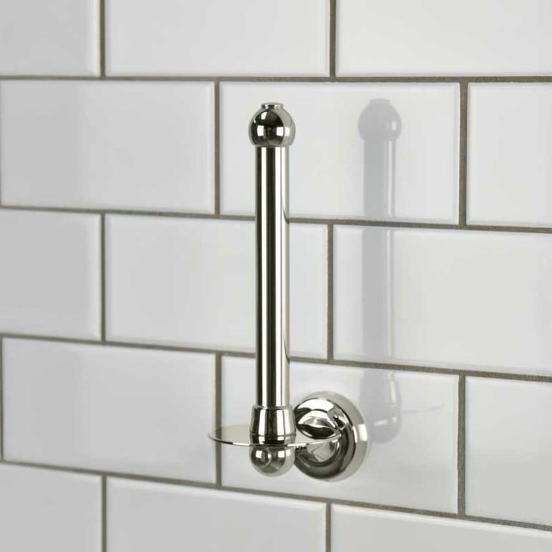 Traditional Spare Toilet Roll Holder - Polished Nickel