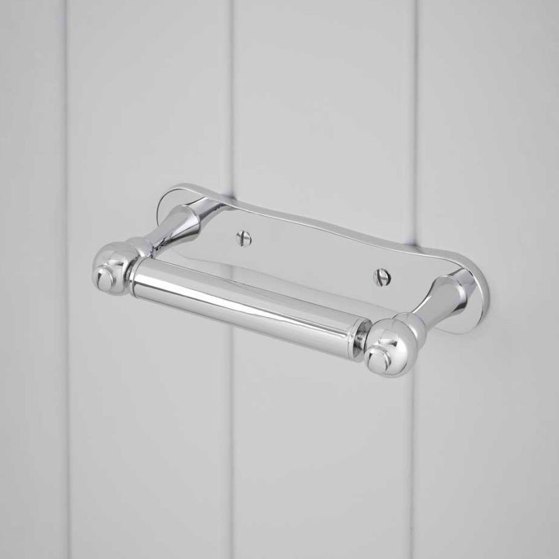 Traditional Dog Bone Toilet Paper Holder - Chrome	