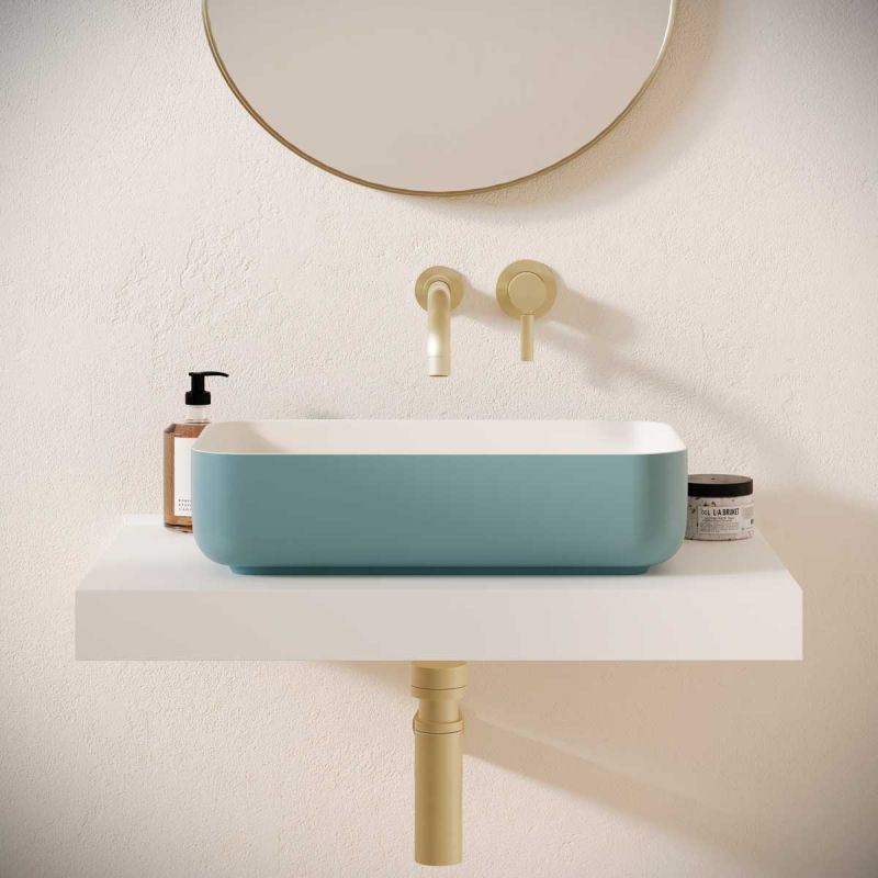 Sigmar Stone Countertop Basin - Morning Blue